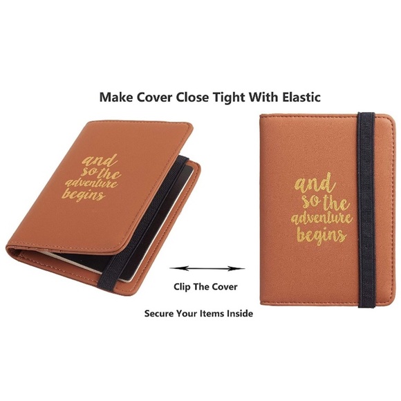 BROWN -AND SO THE ADVENTURE RFID PASSPORT HOLDER